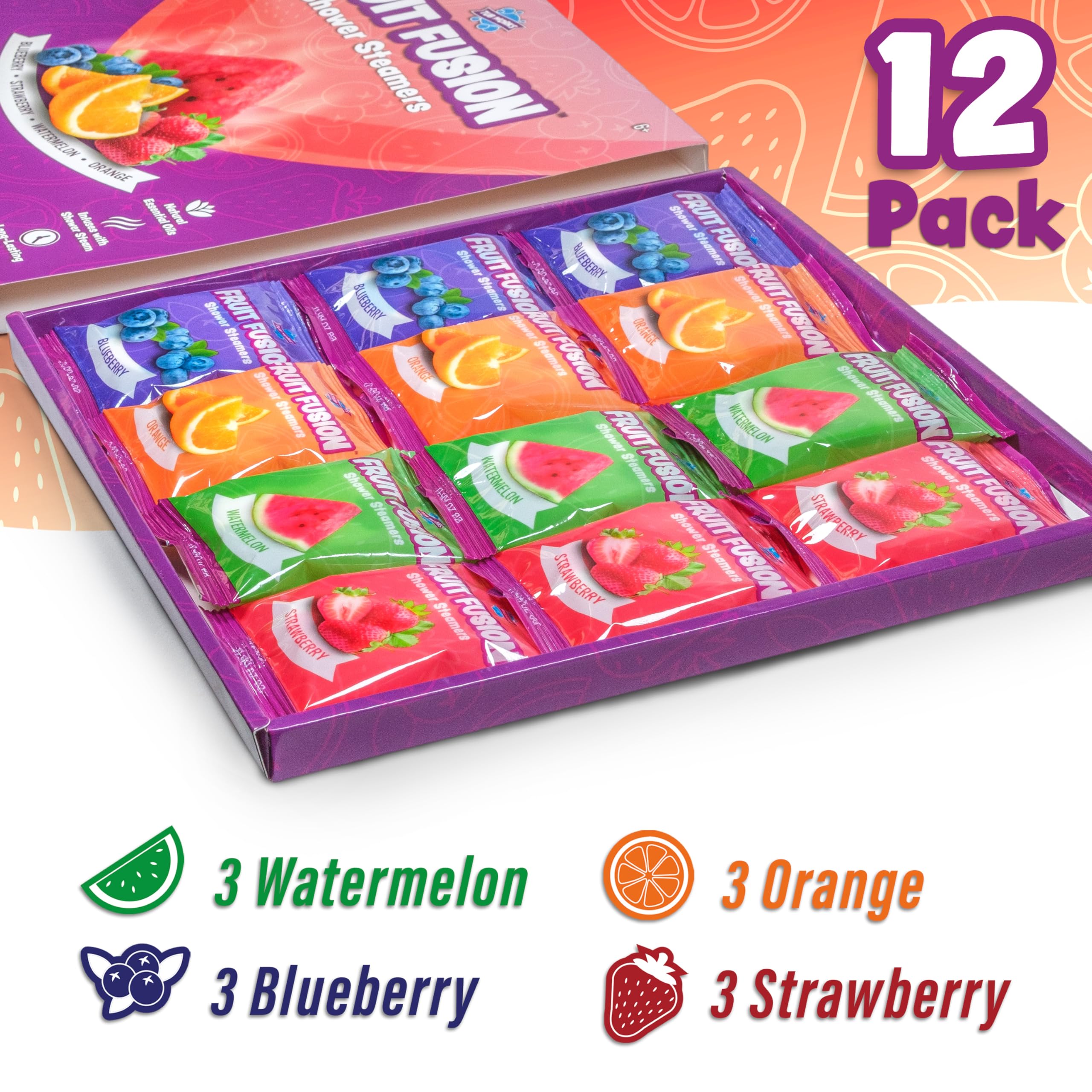 Tub Works Fruit Fusion variety 12-pack gift-ready box with colorful packaging.