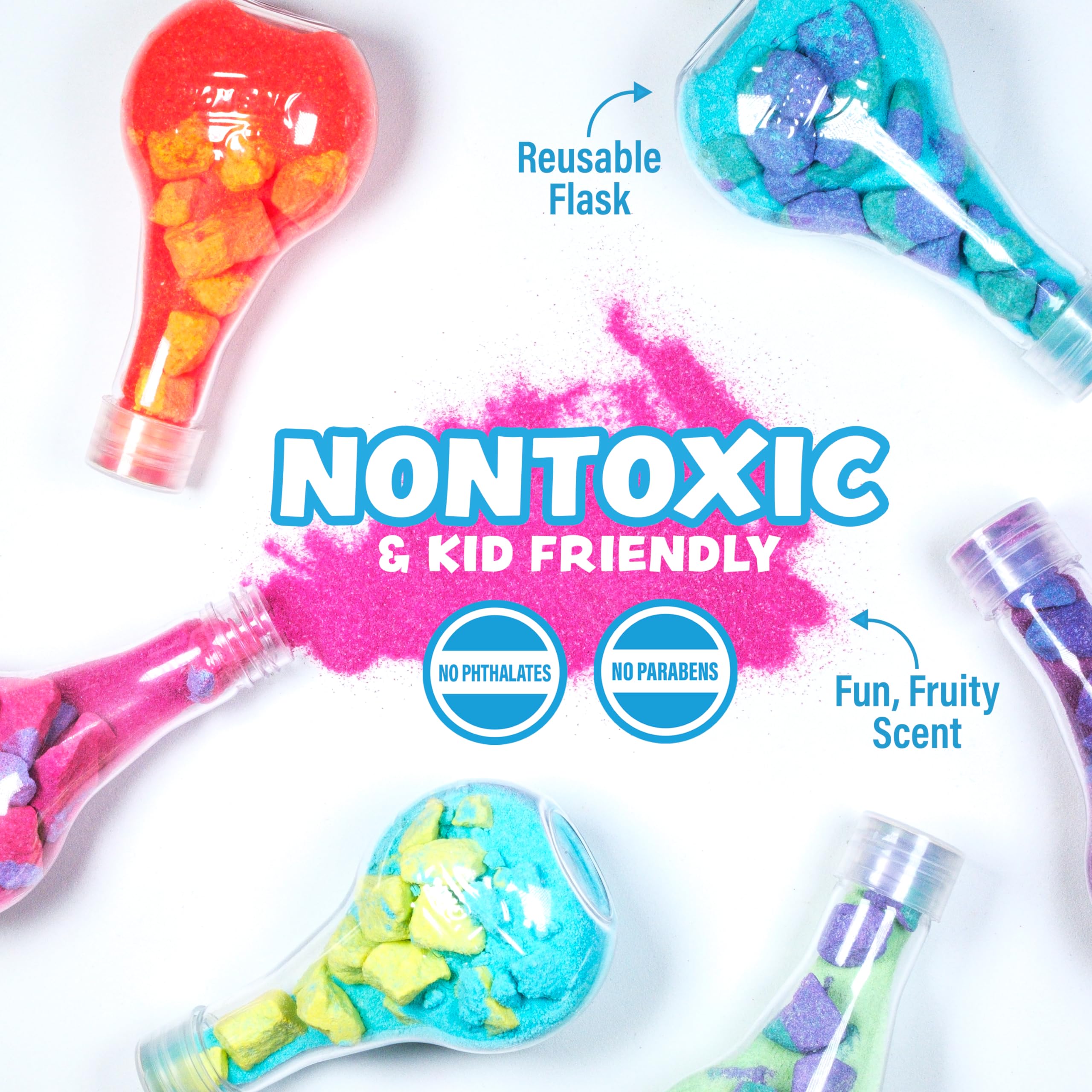 Tub Works Bath Bomb Potion Galaxy excites senses with luminous color trails.