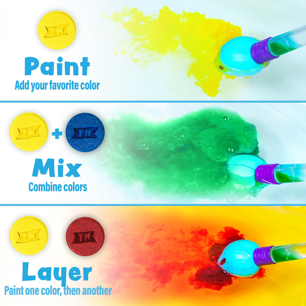 Tub Works non-toxic bath bombs reassure parents during kid baths.
