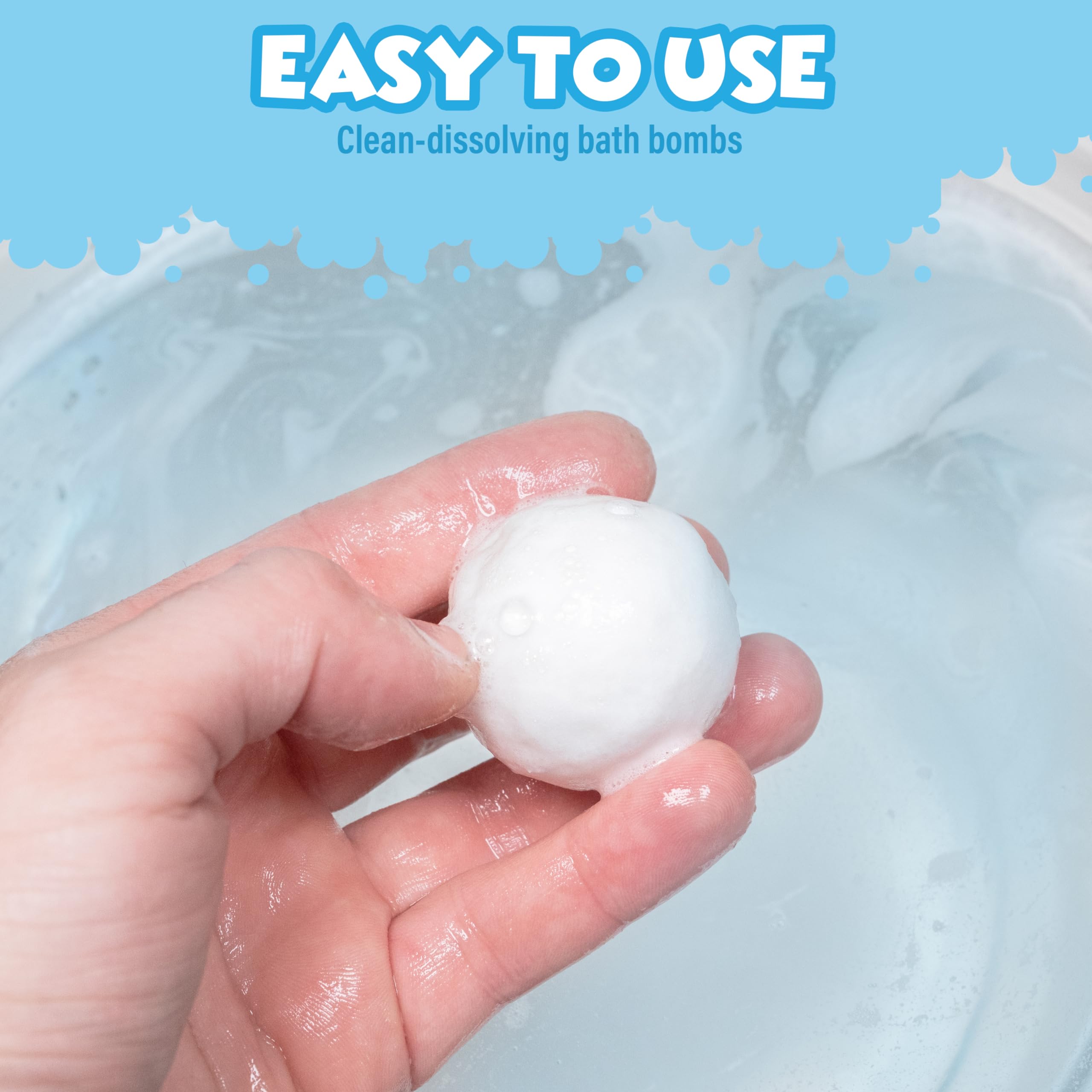 Tub Works Vapor Bath Bombs are dermatologist-tested and dye-free, for gentle bath-time care