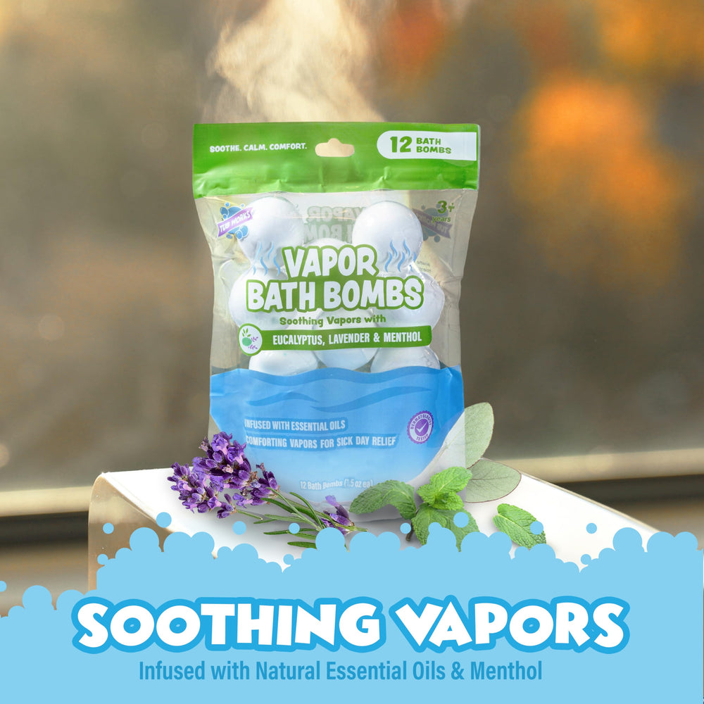 Tub Works Vapor Bath Bombs with menthol offer a cool touch during cozy tub moments