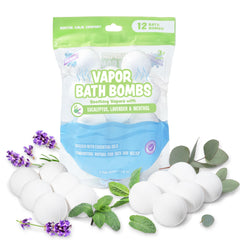 Tub Works Vapor Bath Bombs packaging ready for toddler bath time and easy use
