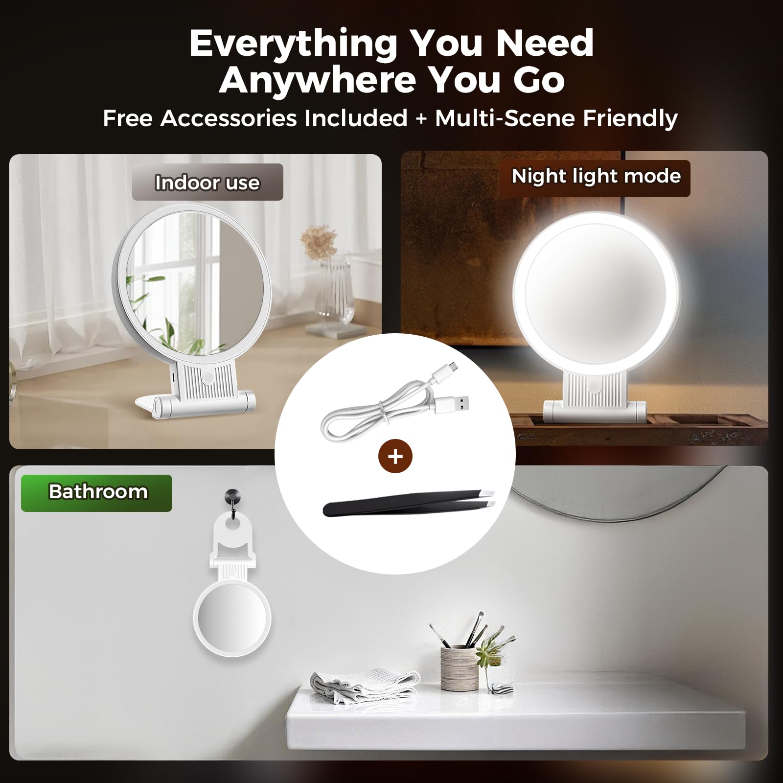 Tubbede bonus-tweezers included for precise grooming tasks