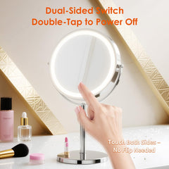 tubbede makeup mirror LED brightness control for tailored lighting