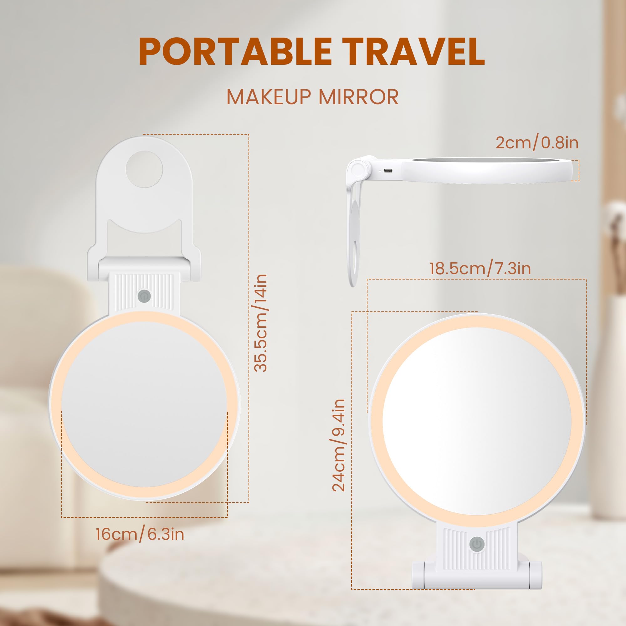 tubbede makeup mirror led lights illuminate evenly for accurate makeup application