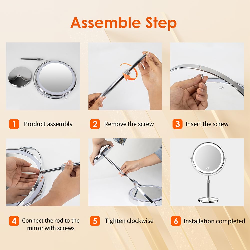 tubbede makeup mirror sleek design fits vanity spaces