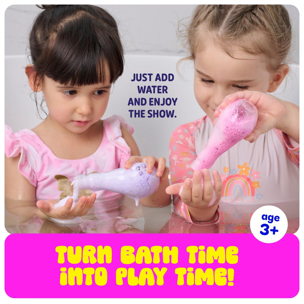 Tubby Tots green fizz encourages sensory exploration in bath