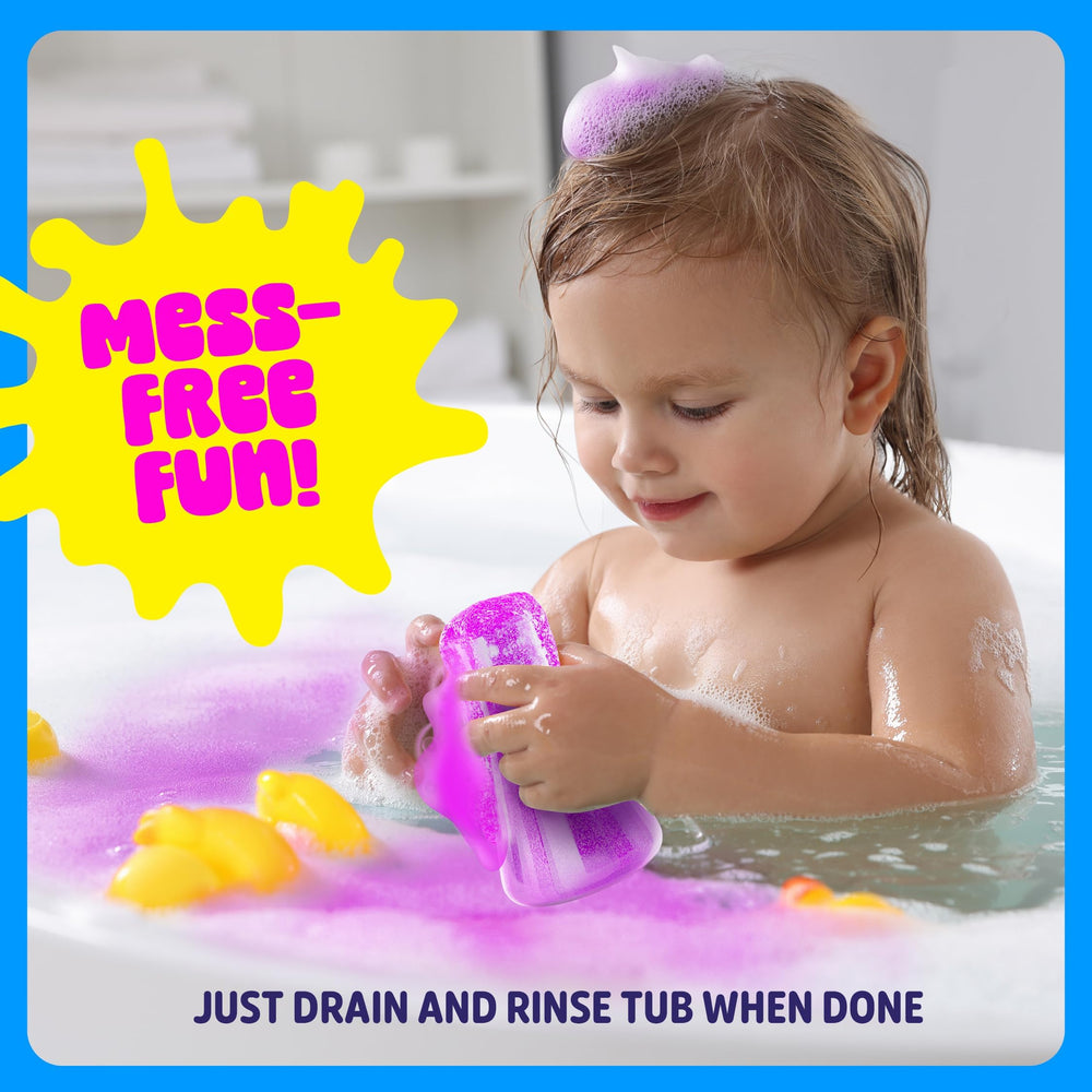 Tubby Tots color eruption red fizz creates vibrant bath color and scent