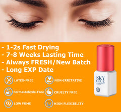 TUBeauty Sky Glue S application scene with lash technician for precise lash placement.