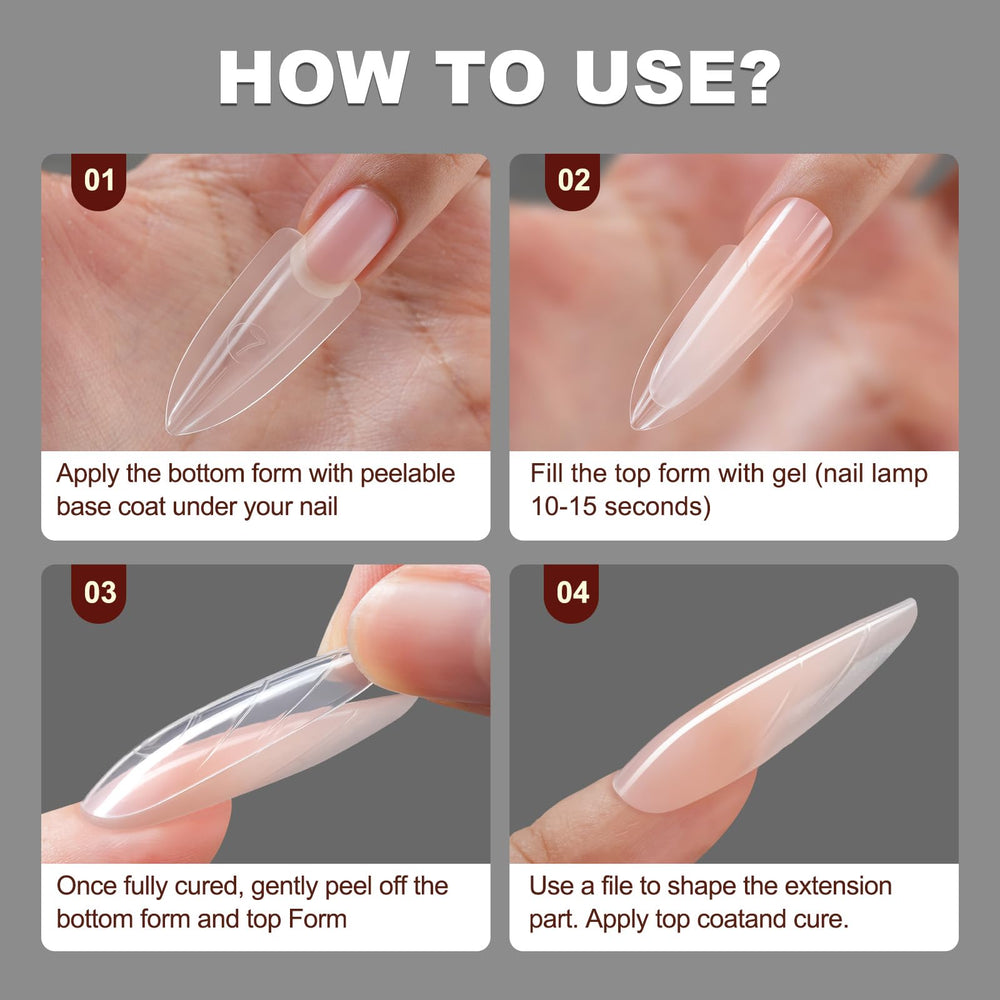 Tucepu Sandwich Nails Dual Forms come in a 150-piece set for versatility.