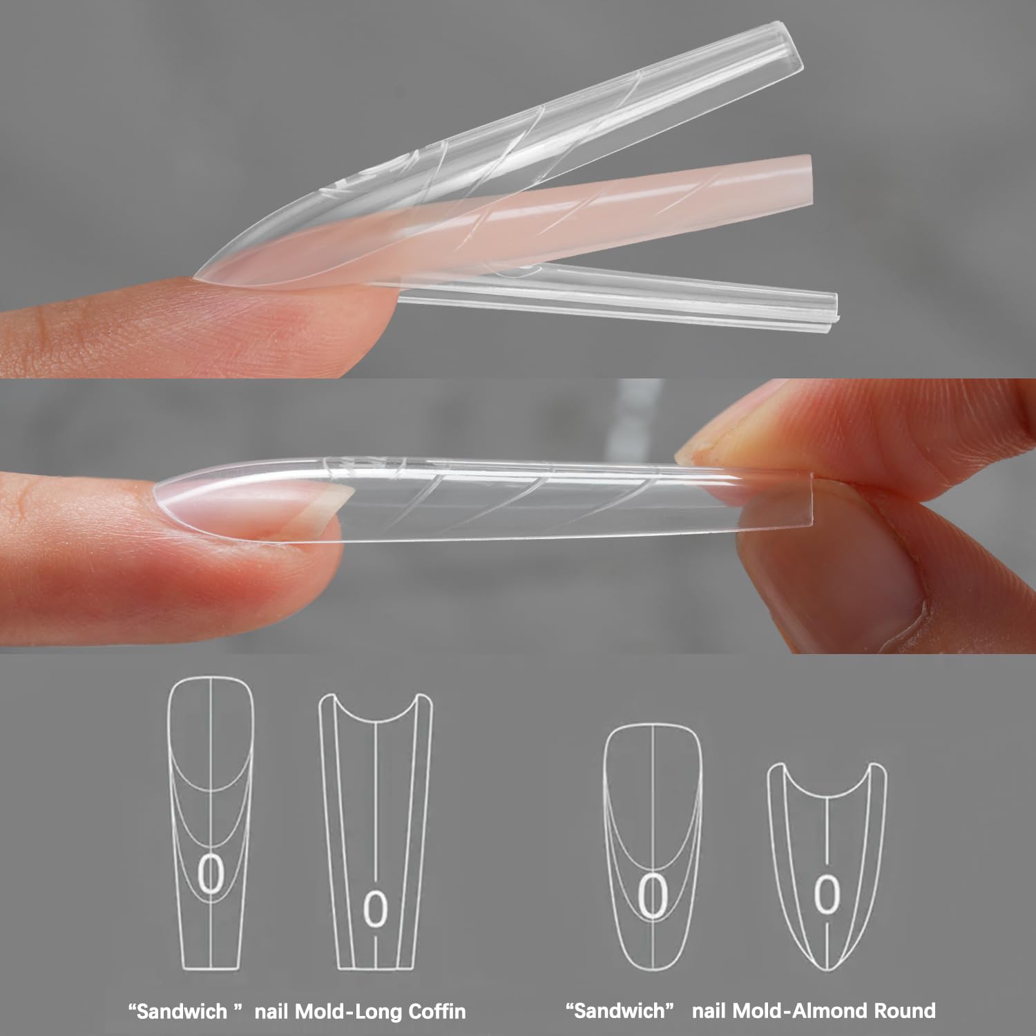 Tucepu Sandwich Nails Dual Forms a professional salon tool for consistent results.
