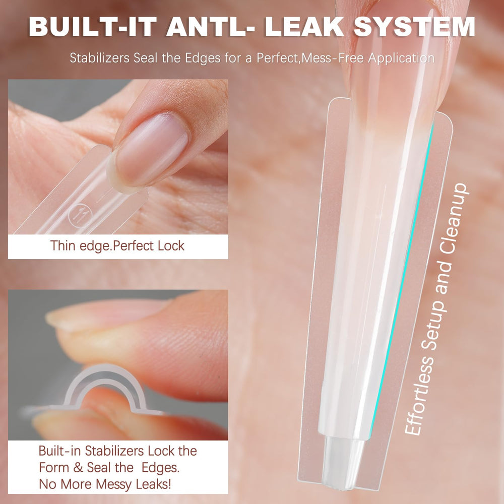 Tucepu Sandwich Nails Dual Forms thin, flexible plastic for smoother application.