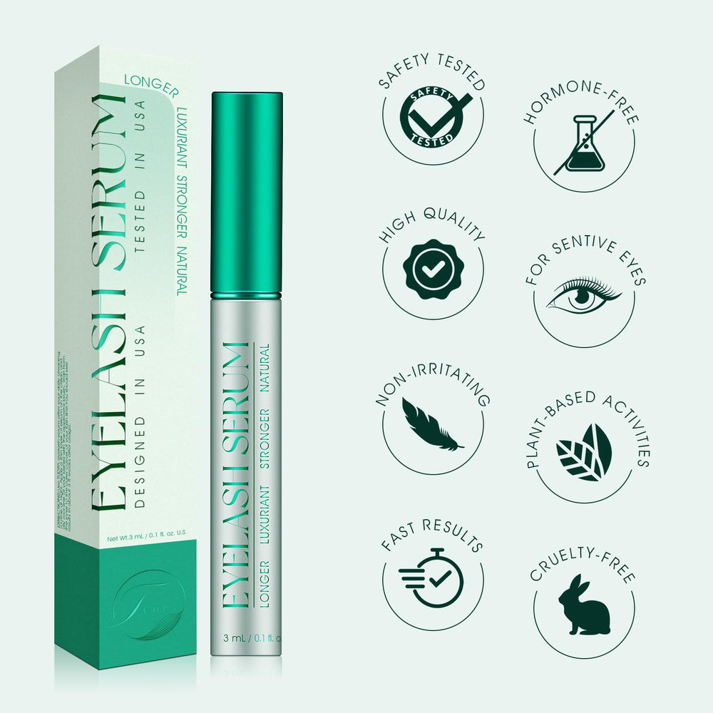 TUDPA Eyelash Growth Serum gentle, plant-based formula suitable for daily use.