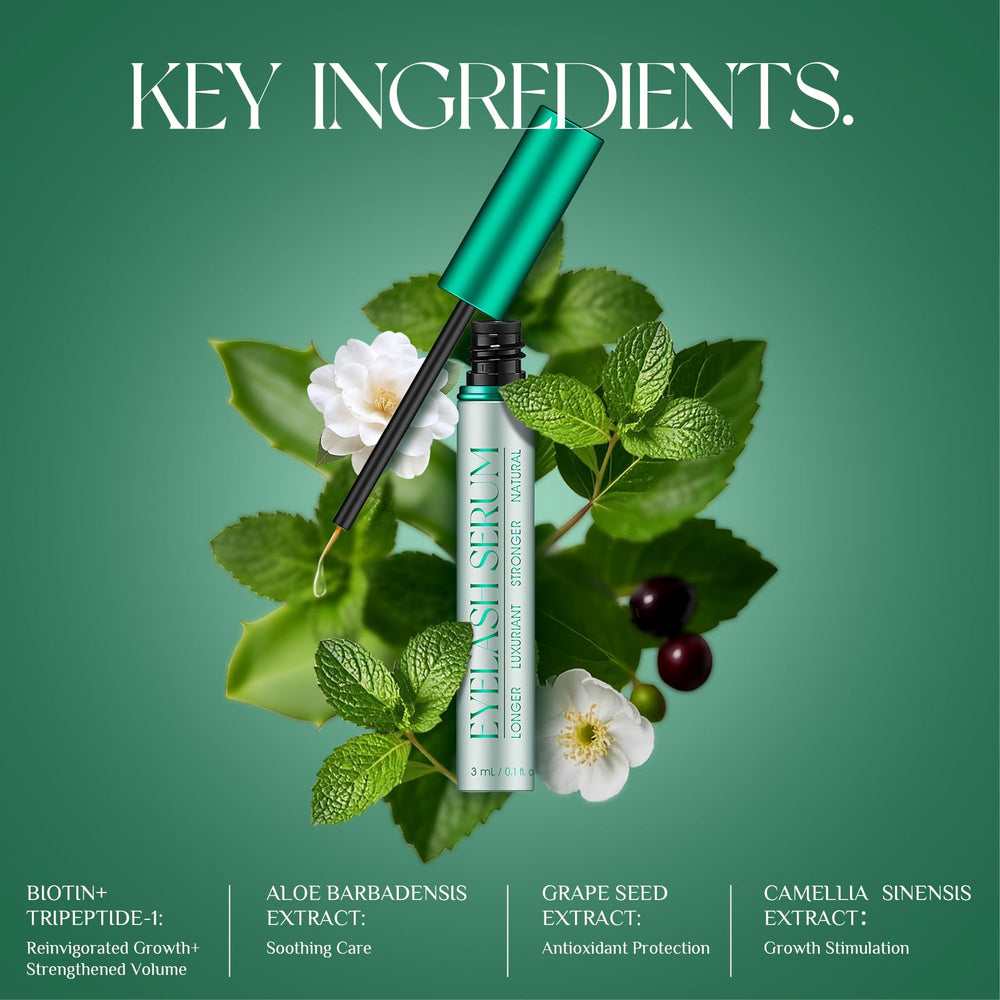 TUDPA Eyelash Growth Serum natural-botanical-formula with grape seed and aloe vera.