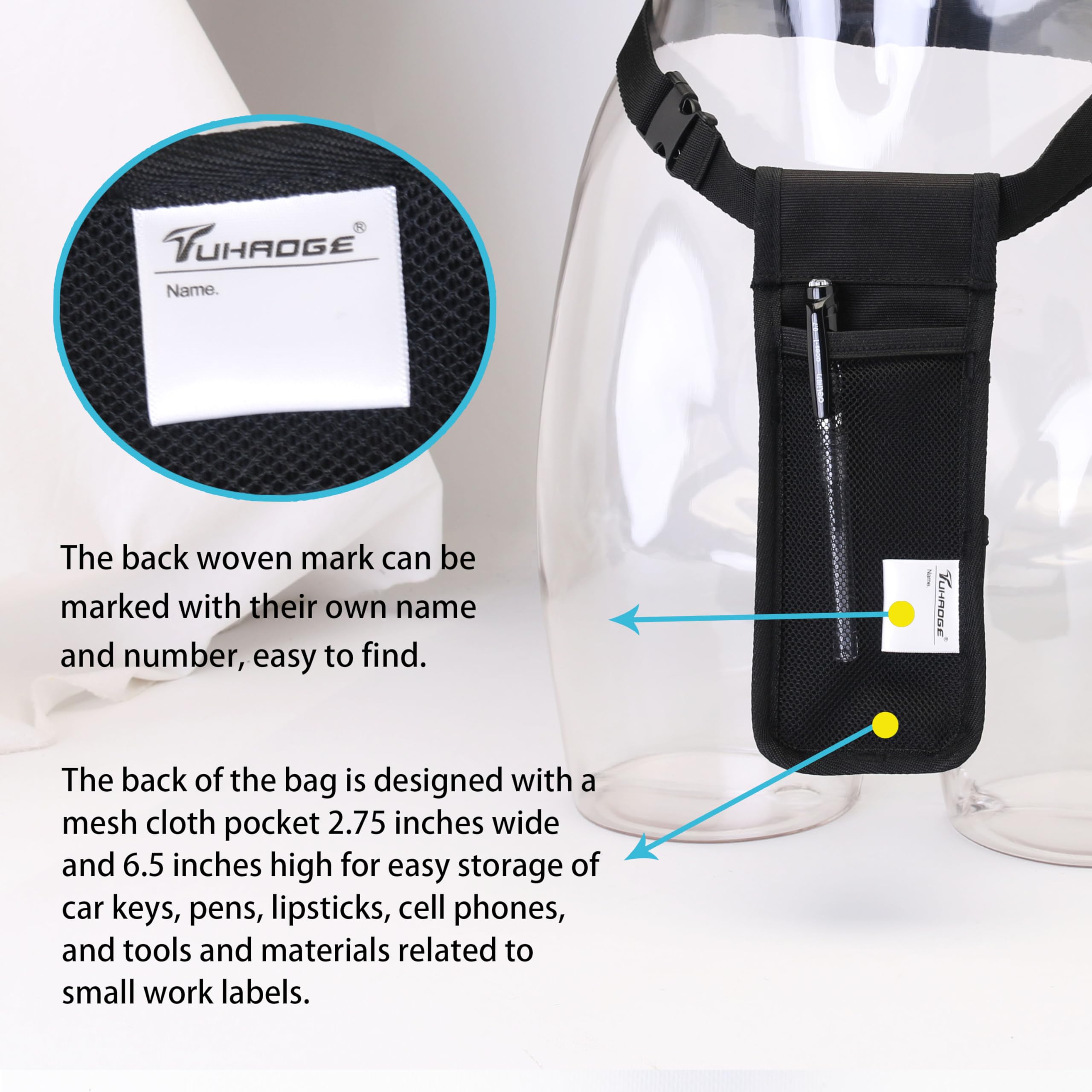 Tuhaoge massage bottle bag large front pocket holds tall bottles neatly