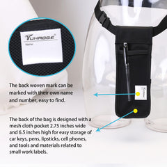 Tuhaoge massage bottle bag large front pocket holds tall bottles neatly