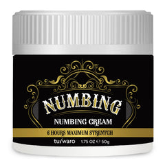 Tuiwaro numbing cream bottle shows fast-absorbing, long-lasting comfort.