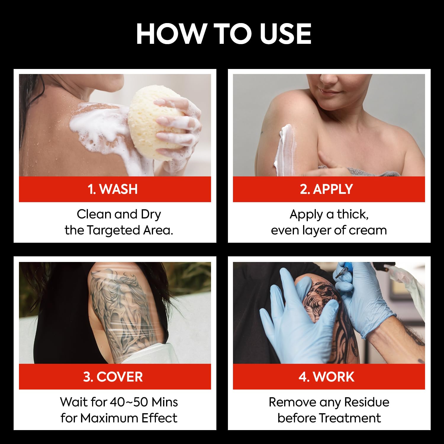 Tuiwaro on forearm demonstrates quick absorption and even layer.