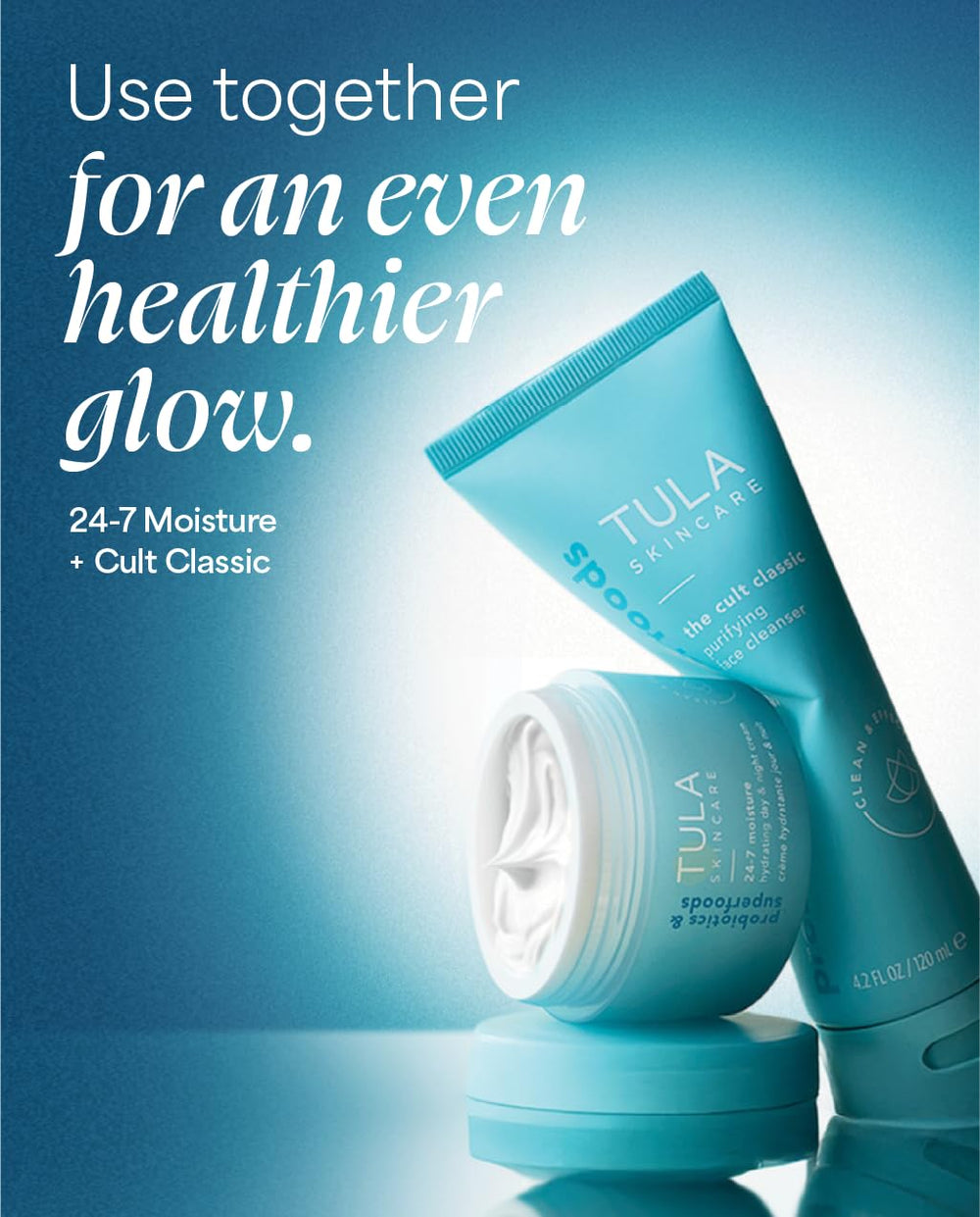 TULA 24-7 Day Night Cream packaging highlights clean, modern design