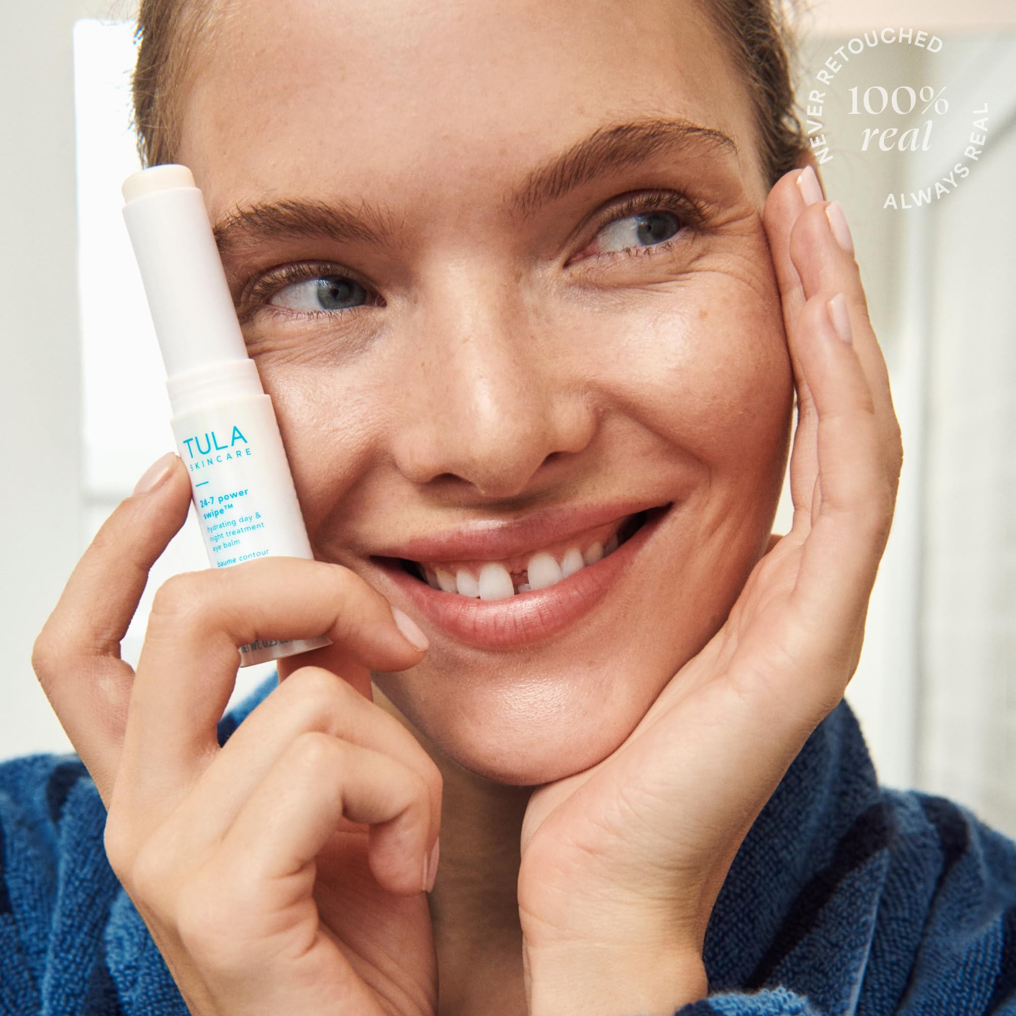 TULA 24-7 Power Swipe eye balm texture hints at smoothing fine lines