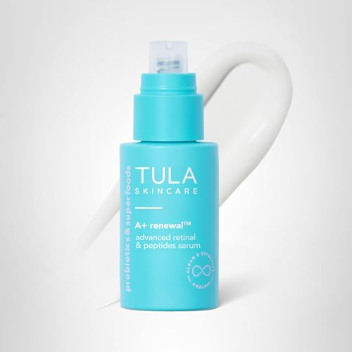 TULA A+ Renewal serum in nighttime routine setup for evening care