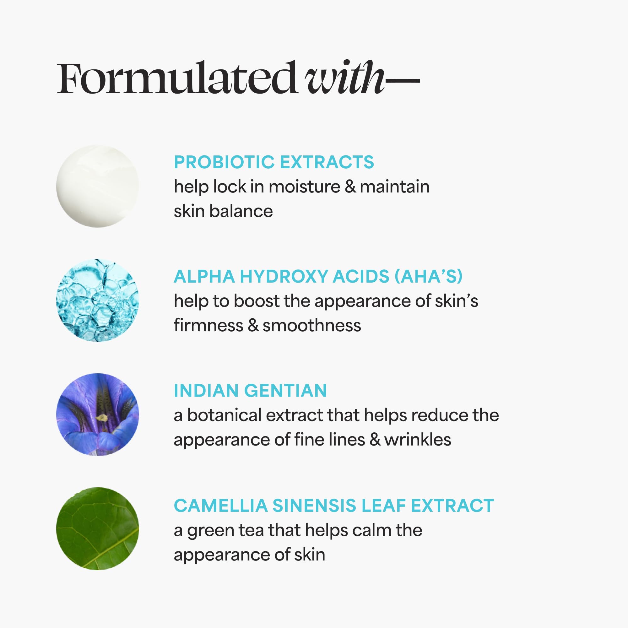 TULA AHA exfoliation closeup suggests smoother texture and even tone