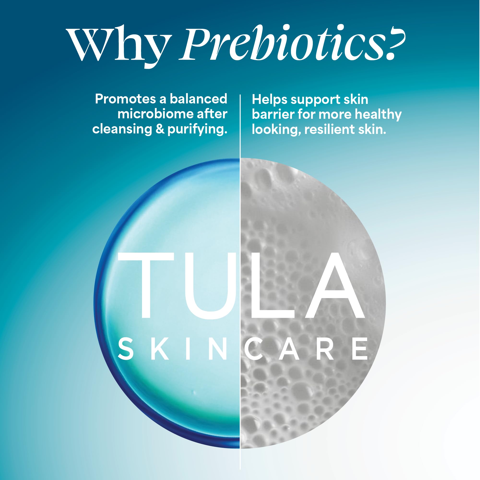 TULA all-skin-types suitability mark communicates universal compatibility on packaging.
