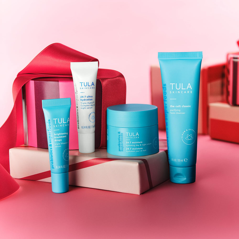 TULA Brightening Treatment Drops mini bottle for glow