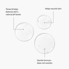 TULA Clarifying Tonic applied to face for gentle exfoliation.