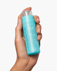 TULA Clear Up applied during skincare routine after cleansing.