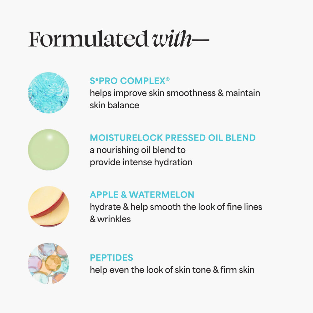 TULA cream texture swirled on clean skin demonstrating hydration.