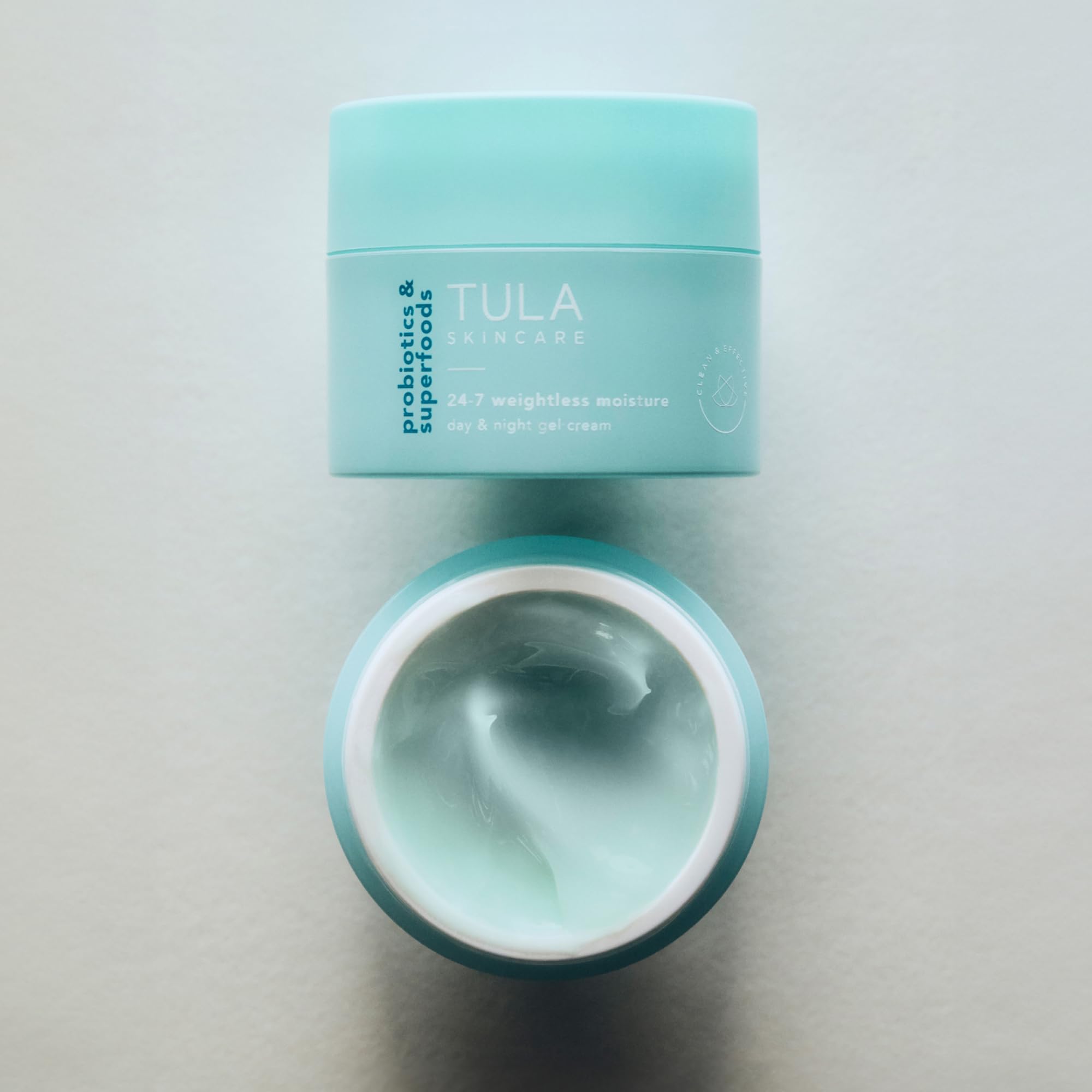 TULA encapsulated-niacinamide and peptides image suggests oil control and firmer appearance.