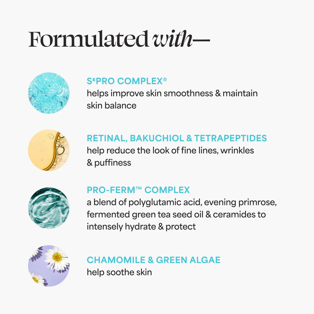 TULA Eye Recharge retinal ingredient is featured as part of a gentle night care routine