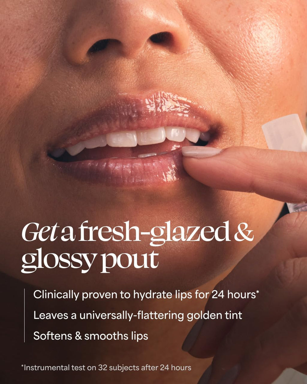 TULA Glaze Lip Maple rosy tint emphasizes natural lip color with a hydrating glow.