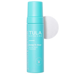 TULA Keep It Clear Foam Cleanser bottle front for a clear skin refresh