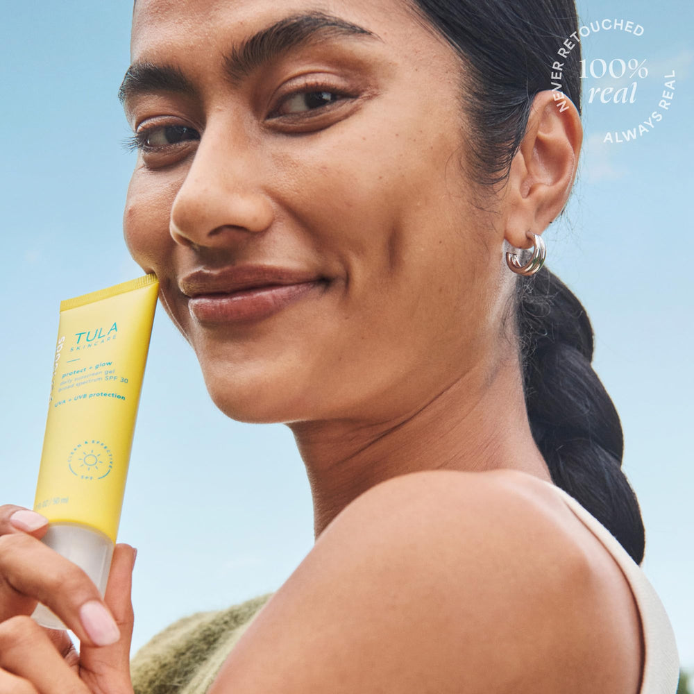 TULA Protect + Glow showcases probiotic extracts and skin superfoods.