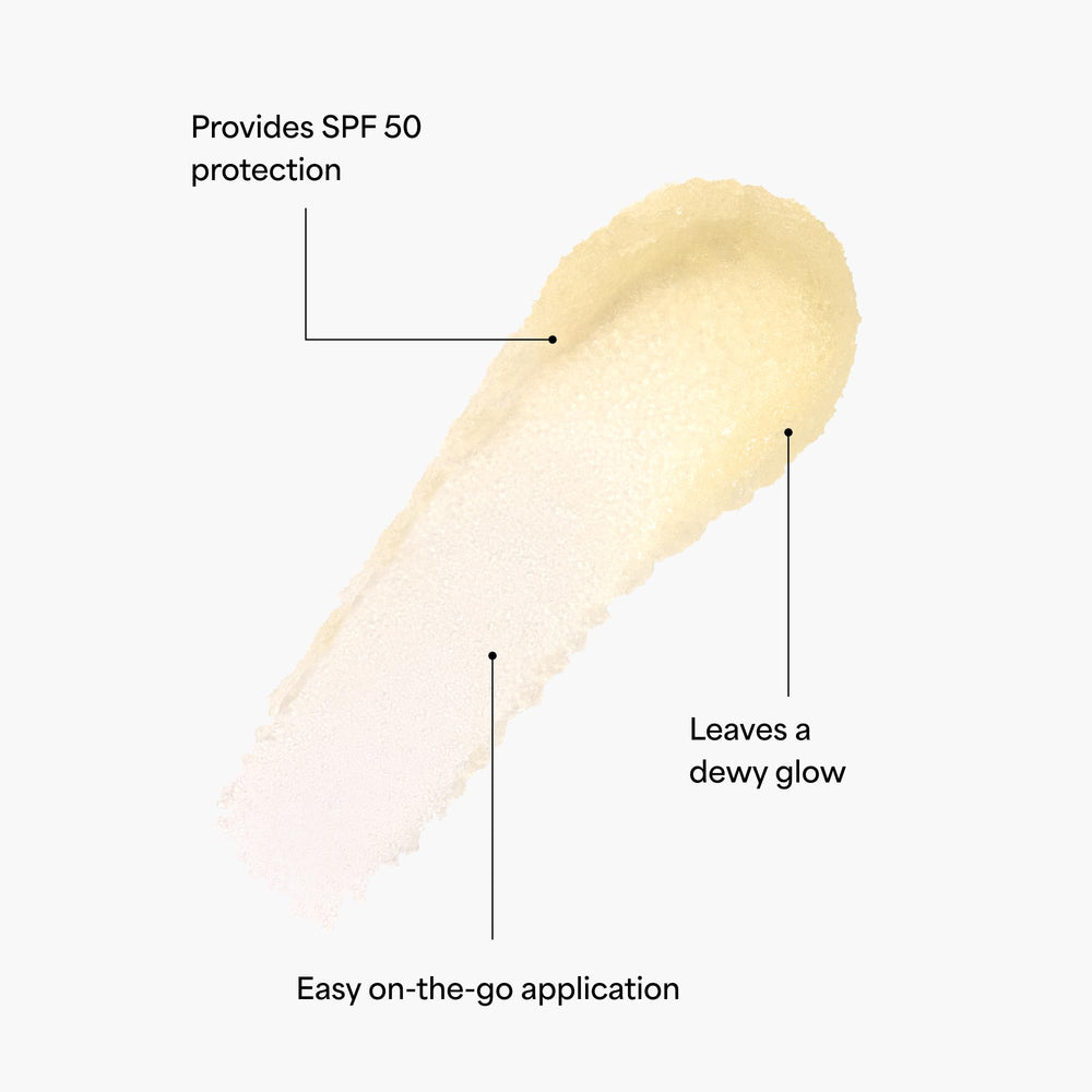 TULA Protect Glow sunscreen stick gel texture close-up for mess-free application