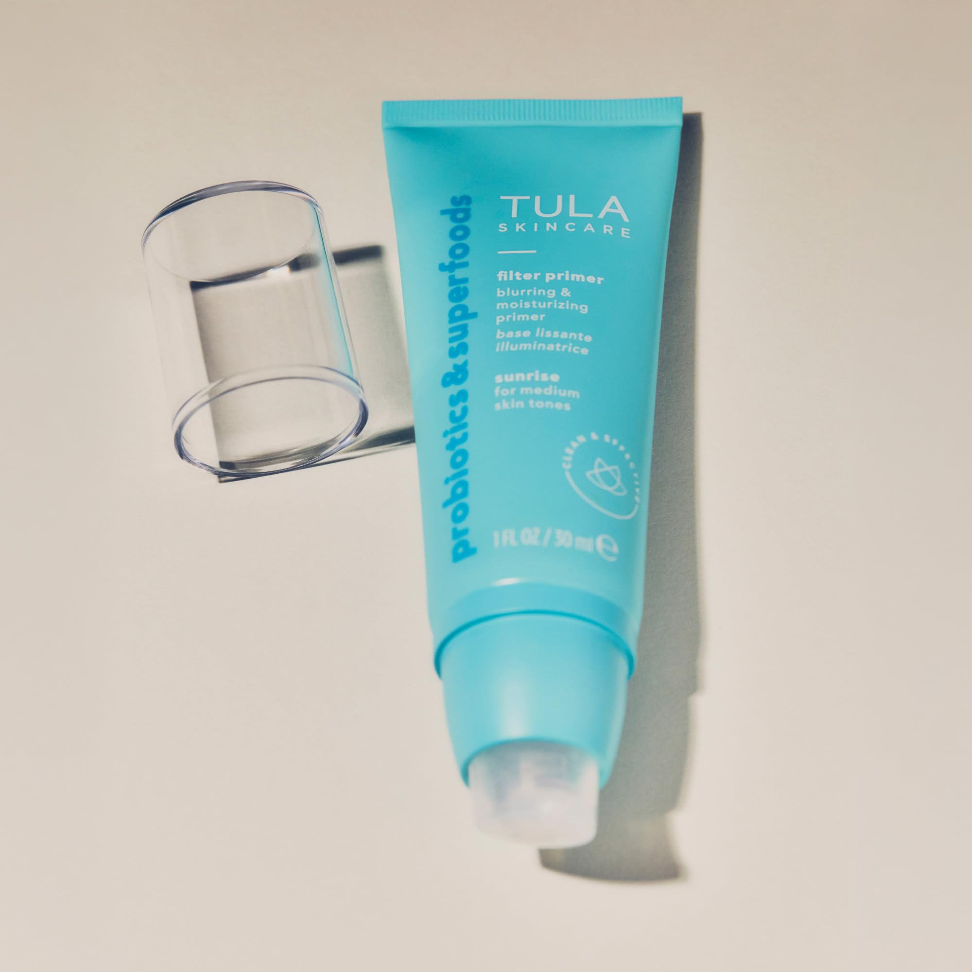 TULA All skin types label confirms versatile daily use for any routine.