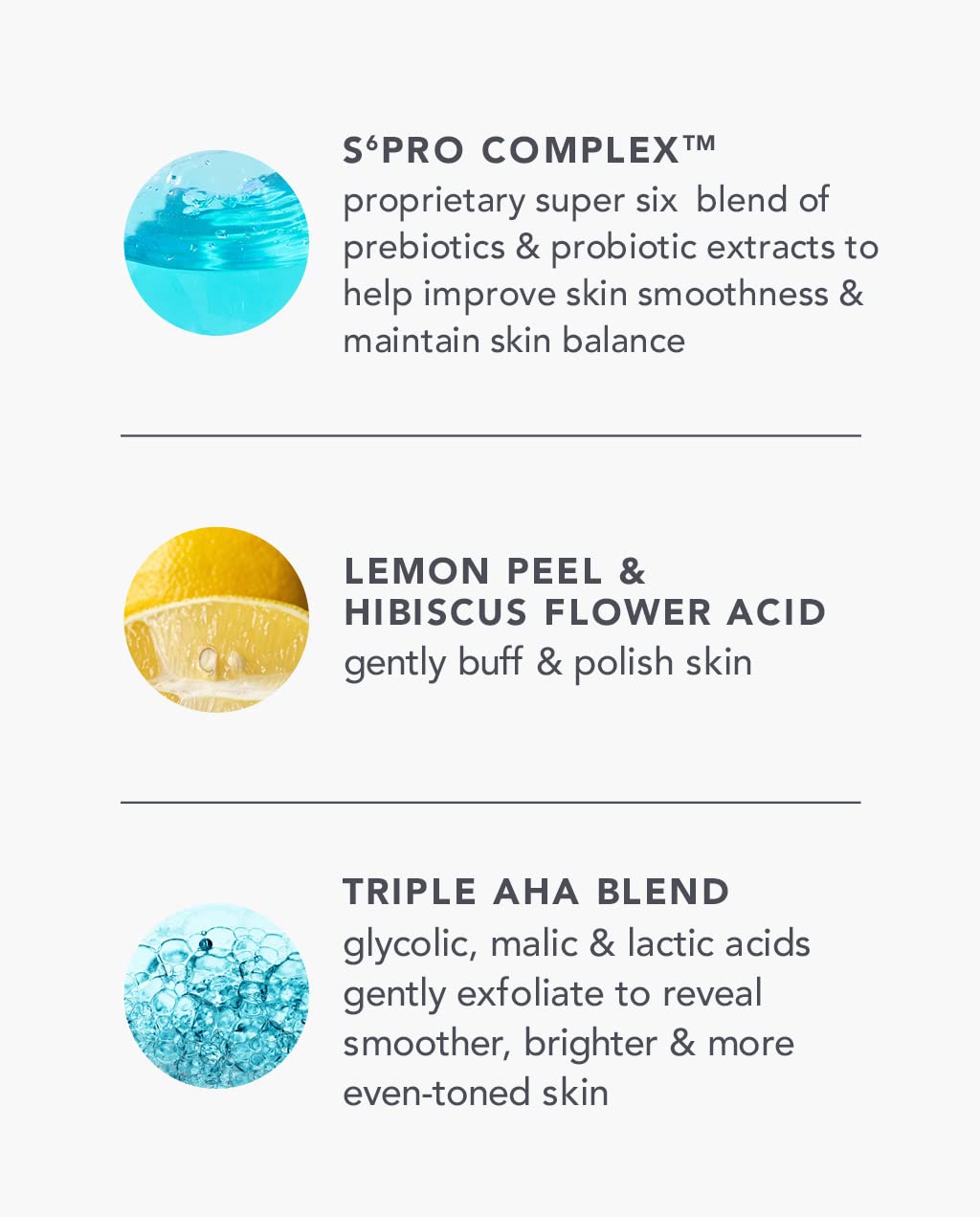 TULA Take Care + Polish texture close-up highlights buffed skin texture.