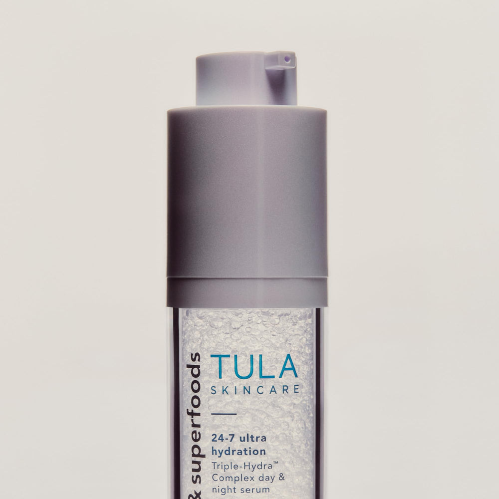 TULA Ultra Hydration serum being applied to skin for immediate hydration