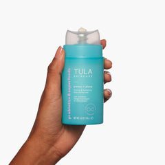 TULA Protect + Plump apply during routine shows easy morning layering.