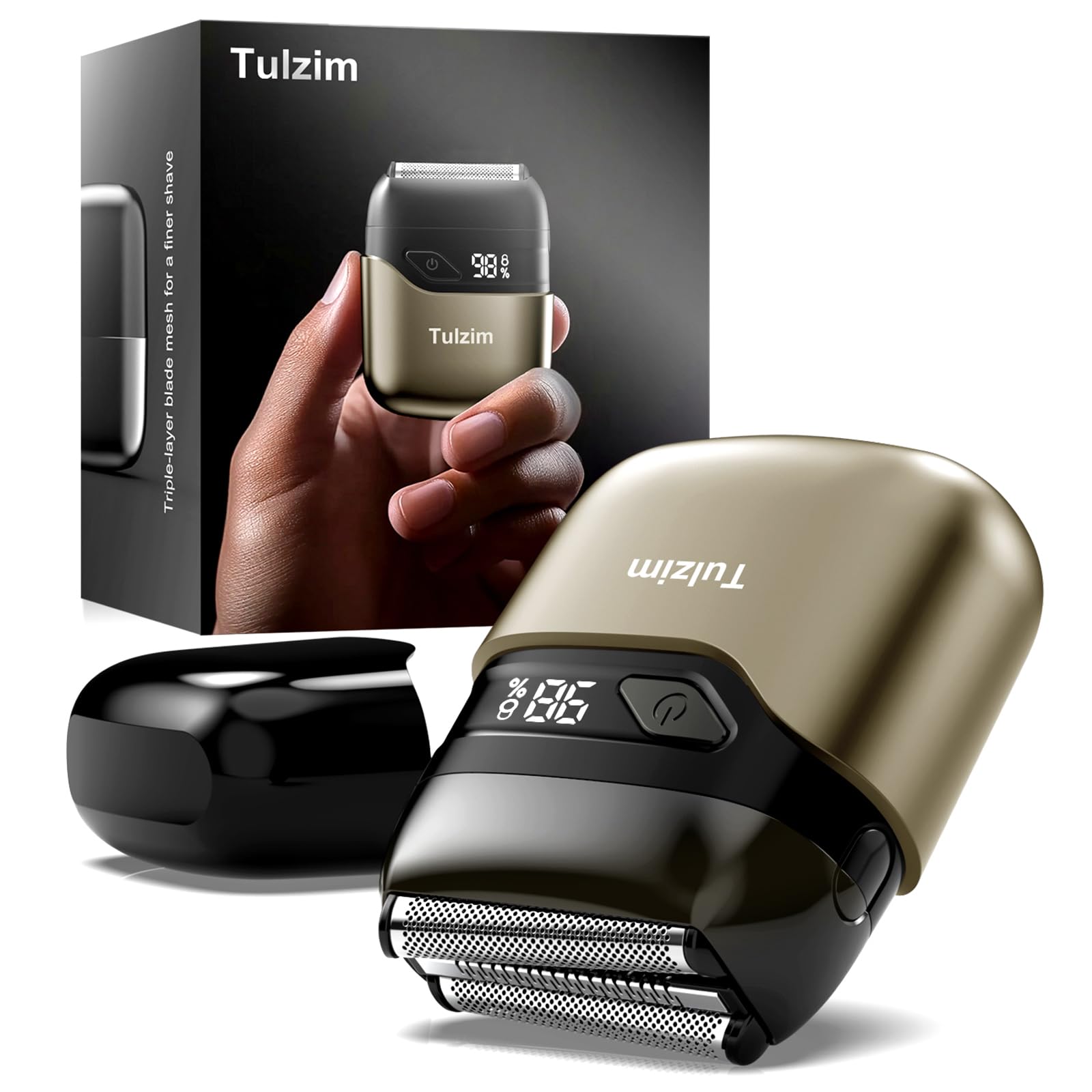 Tulzim electric foil shaver highlights three head design for precise contouring and efficient shaving