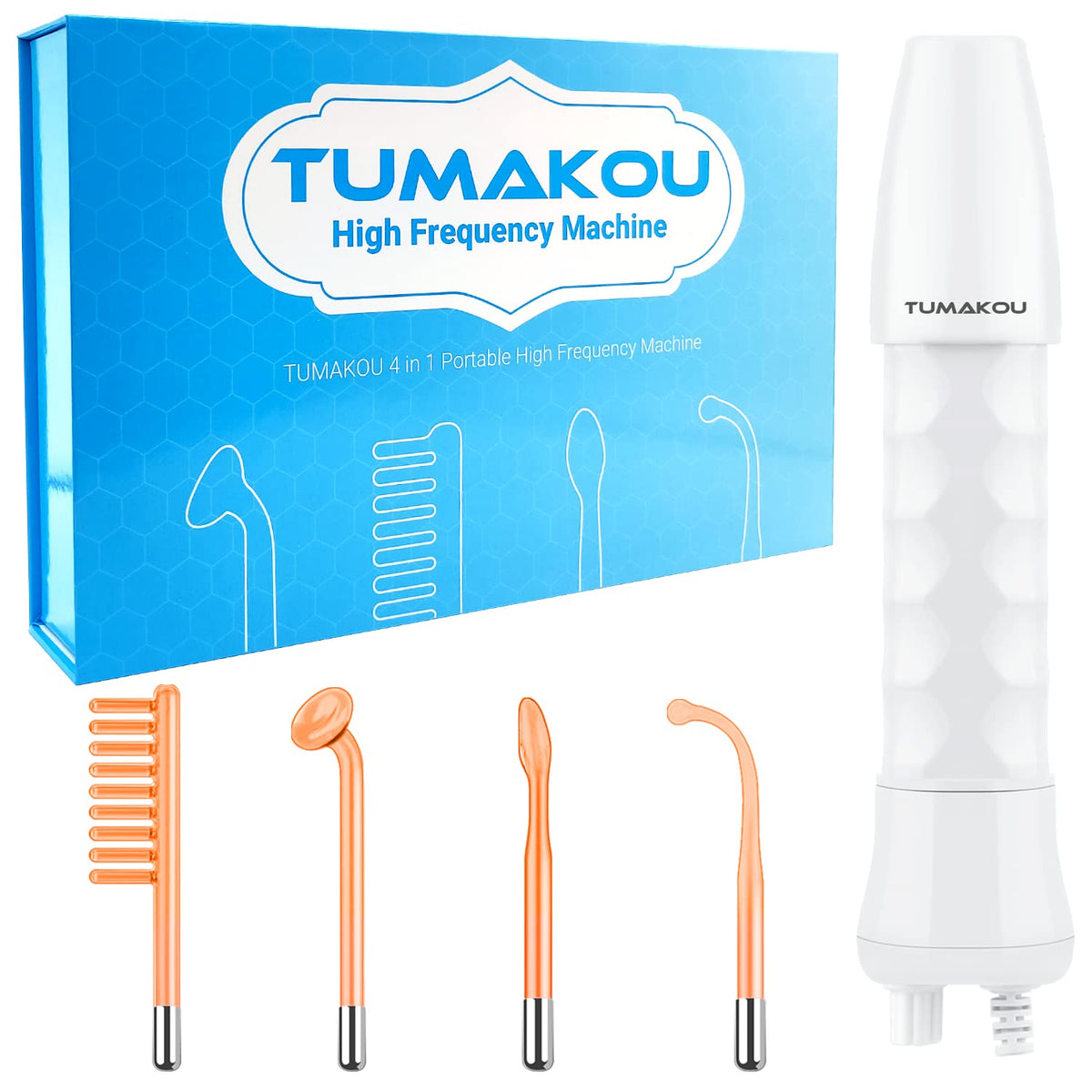 TUMAKOU high-frequency face machine front view for at-home skincare