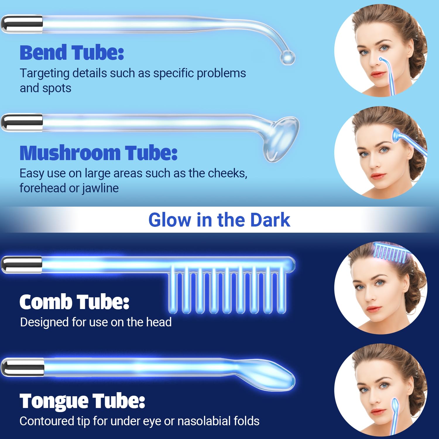TUMAKOU portable high-frequency device in hand for convenient on-the-go skincare
