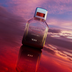 TUMI AWAKEN Distilled box shows luxury unboxing experience.