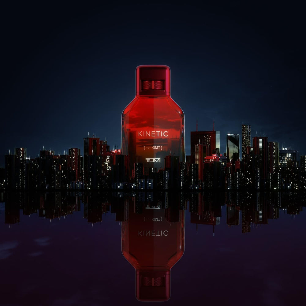 TUMI Kinetic for Men on-the-go spray for quick refresh during meetings or commutes.