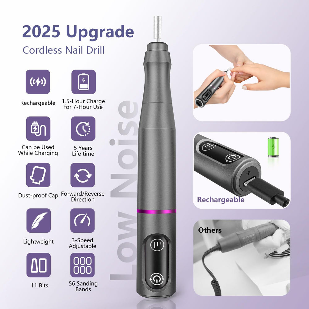 TUOBEO drill attachments with 11 bits widen manicure and pedicure options.