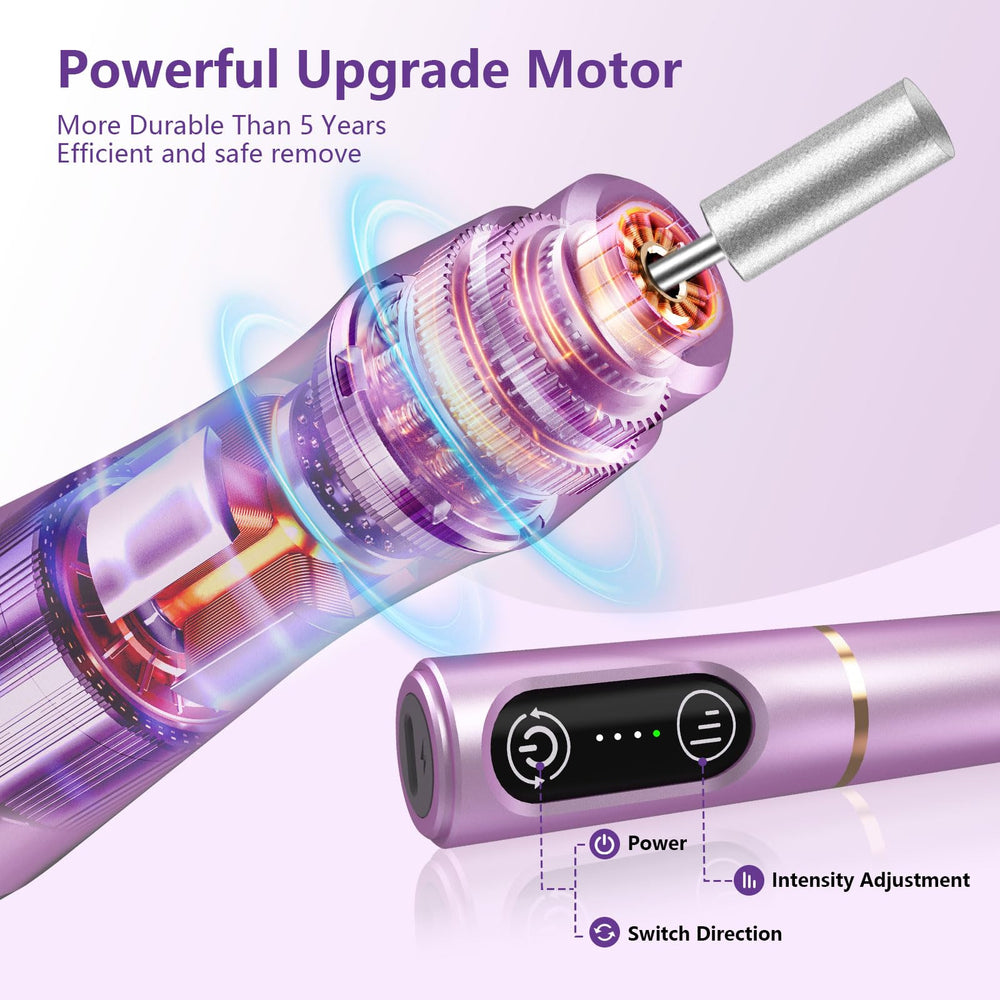 TUOBEO nail drill motor with adjustable speed control dial for precise customization.