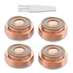 Tuokiy Gen 2 replacement heads 4-pack shown close-up for easy facial hair removal.