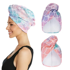 Turbie Twist Mermaid 2-pack hair towel wrap for travel drying and quick hair care.